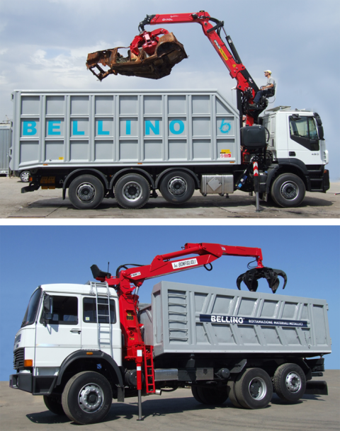 camion con gru polipo - metals recycling